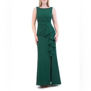 Eliza J Ruffle Front Maxi Dress